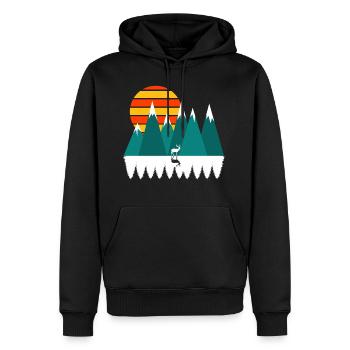 Cool Mountain Shooting Tee For Hunters Hunt Is - Männer Premium Bio Hoodie - Schwarz - Vorne - Nico (187cm)