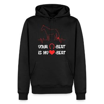 Your Beat Is My Beat Design Horsing Shirt For - Männer Premium Bio Hoodie - Schwarz - Vorne - Nico (187cm)