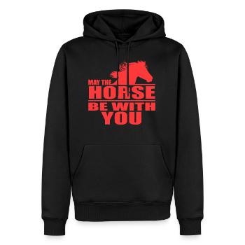 May The Horse Be With You Design Horsing Shirt - Männer Premium Bio Hoodie - Schwarz - Vorne - Nico (187cm)