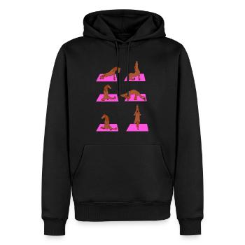 Yoga Life Is Better With Horses Design Horsing - Männer Premium Bio Hoodie - Schwarz - Vorne - Nico (187cm)