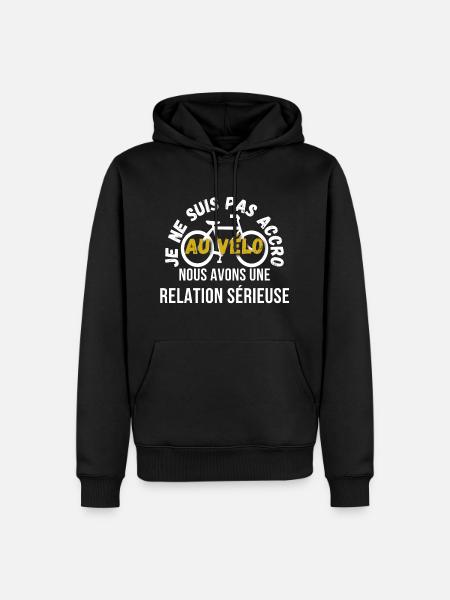 Accro au Vélo - Sweat à capuche Premium bio Homme - noir