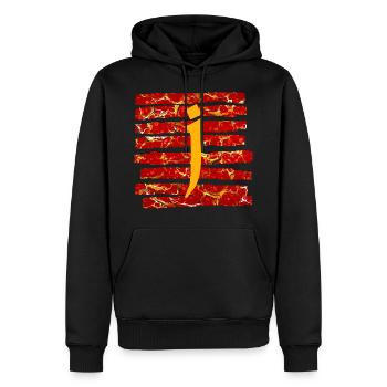 Bandes E 232 J - Sweat à capuche Premium bio Homme - noir - Devant - Nico (187cm)
