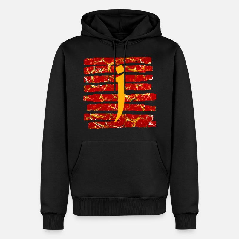Stripes E 232 J - Men’s Premium Organic Hoodie - black