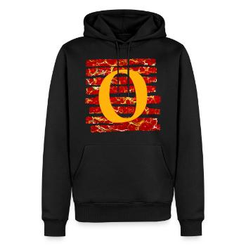 Bande E 232 O - Sweat à capuche Premium bio Homme - noir - Devant - Nico (187cm)