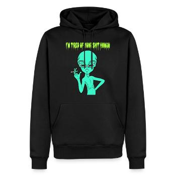 Je suis fatigué de votre merde Conception de - Sweat à capuche Premium bio Homme - noir - Devant - Nico (187cm)