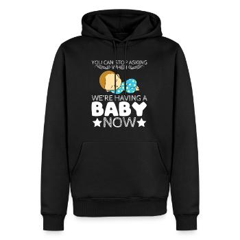 Parenthood Motherhood Parenting Pregnancy Tee - Men’s Premium Organic Hoodie - black - Front - Nico (187cm)
