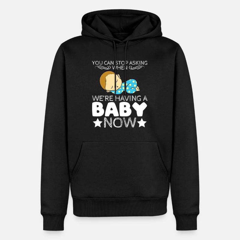 Elternschaft Mutterschaft Elternschaft Schwangerschaft Tee - Männer Premium Bio Hoodie - Schwarz