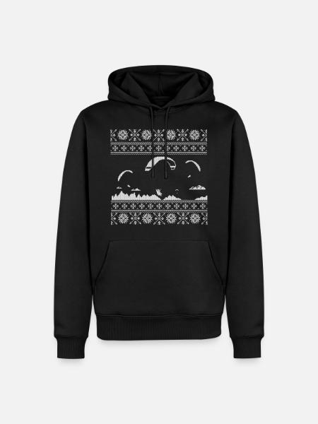 Paraglider Knitting Pattern - Men’s Premium Organic Hoodie - black