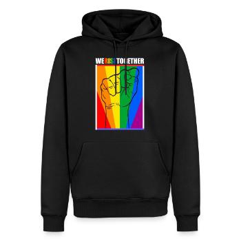 Nous nous élevons ensemble legal liberté coloré - Sweat à capuche Premium bio Homme - noir - Devant - Nico (187cm)