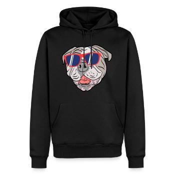 Lunettes de soleil mignon adorable chien pour les - Sweat à capuche Premium bio Homme - noir - Devant - Nico (187cm)