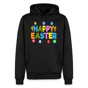 Le cadeau parfait pour ceux qui aiment Pâques et - Sweat à capuche Premium bio Homme - noir - Devant - Nico (187cm)