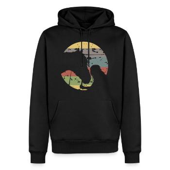 Das Leben ist besser mit Pferden Design Horsing Shirt - Männer Premium Bio Hoodie - Schwarz - Vorne - Nico (187cm)