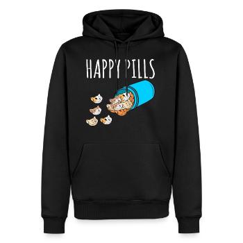 Pocket Persian Niedliche Feline Feral Miau Haustier Tiere - Männer Premium Bio Hoodie - Schwarz - Vorne - Nico (187cm)