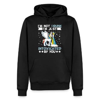 Magical Mythical Clouds Drunkard Beer Rainbow Top - Sweat à capuche Premium bio Homme - noir - Devant - Nico (187cm)