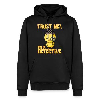 Crime Investigation Investigator Detective Design - Sweat à capuche Premium bio Homme - noir - Devant - Nico (187cm)