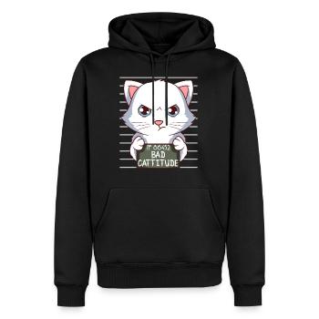 Investigation Feline Feral Claws Arrogant 66452 - Männer Premium Bio Hoodie - Schwarz - Vorne - Nico (187cm)