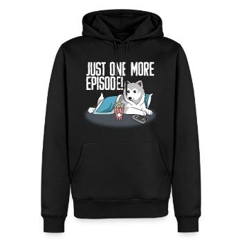 Dog Paws Husky Popcorn Series Collection Just an - Sweat à capuche Premium bio Homme - noir - Devant - Nico (187cm)