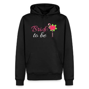Chemise de mariage pour les futures mariées - Sweat à capuche Premium bio Homme - noir - Devant - Nico (187cm)