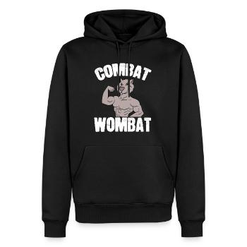 Combat Wombat Taekwondo Feline Feral Meow Pet - Männer Premium Bio Hoodie - Schwarz - Vorne - Nico (187cm)