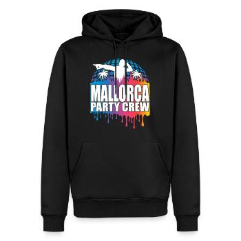 Mallorca Party Crew Nightlife Tee for Alcoholic - Sweat à capuche Premium bio Homme - noir - Devant - Nico (187cm)