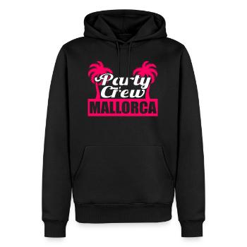 Party Crew Mallorca Nightlife Tee for Alcoholic - Sweat à capuche Premium bio Homme - noir - Devant - Nico (187cm)