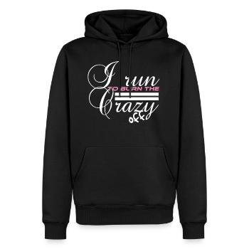 Nice Running Tee For Runners With Saying "I Run - Männer Premium Bio Hoodie - Schwarz - Vorne - Nico (187cm)
