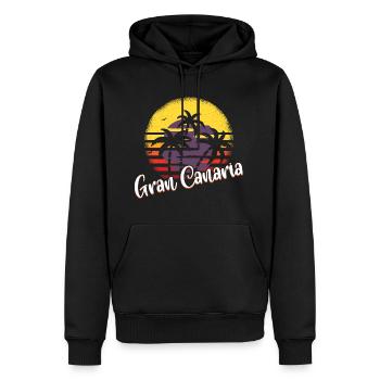 "Gran Canaria Island Spain" T-shirt Design Sun - Men’s Premium Organic Hoodie - black - Front - Nico (187cm)