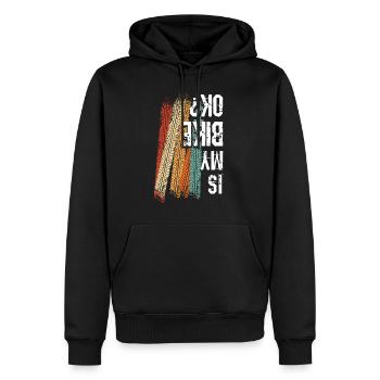 Ist mein Fahrrad in Ordnung? Bike-T-Shirt für Biker mit - Männer Premium Bio Hoodie - Schwarz - Vorne - Nico (187cm)