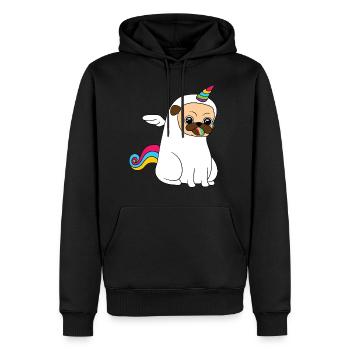 "Unipug Pug Unicorn" Certified Dog Lover? Here's - Men’s Premium Organic Hoodie - black - Front - Nico (187cm)