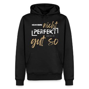 Erfolg MINDSET Motivation Inspiration Leidenschaft - Männer Premium Bio Hoodie - Schwarz - Vorne - Nico (187cm)