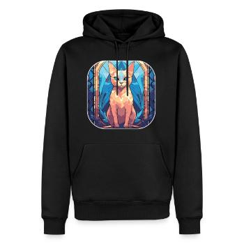 Peinture à l’aquarelle colorée de race de chat Burmilla - Sweat à capuche Premium bio Homme - noir - Devant - Nico (187cm)