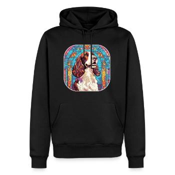 Bunte English Springer Spaniel Hunderasse Waterc - Männer Premium Bio Hoodie - Schwarz - Vorne - Nico (187cm)