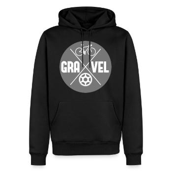 Gravel Bike Fahrrad Radfahrer Radfahrerin - Männer Premium Bio Hoodie - Schwarz - Vorne - Nico (187cm)