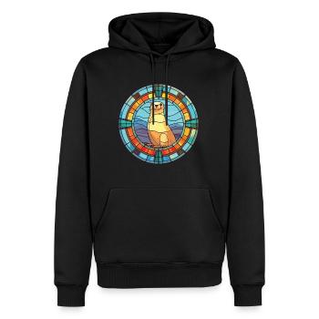 Seal Colorful Aquarelle Animal Animal Illustration - Sweat à capuche Premium bio Homme - noir - Devant - Nico (187cm)