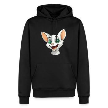 Donskoy Cat Cartoon Illustration à l’aquarelle - Sweat à capuche Premium bio Homme - noir - Devant - Nico (187cm)