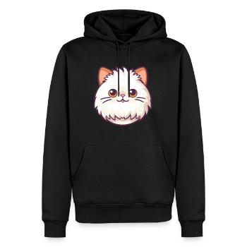 Perserkatze Karikatur Aquarell Illustration - Männer Premium Bio Hoodie - Schwarz - Vorne - Nico (187cm)