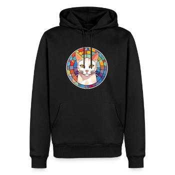 Burmilla chat aquarelle colorée Illustration pour animaux de compagnie - Sweat à capuche Premium bio Homme - noir - Devant - Nico (187cm)