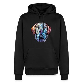 Mastiff napolitain chien race aquarelle colorée - Sweat à capuche Premium bio Homme - noir - Devant - Nico (187cm)