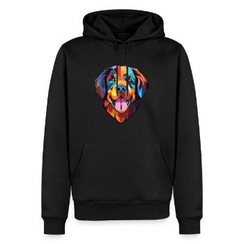 Cao De Gado Transmontano Hunderasse Aquarell - Männer Premium Bio Hoodie - Schwarz - Vorne - Nico (187cm)