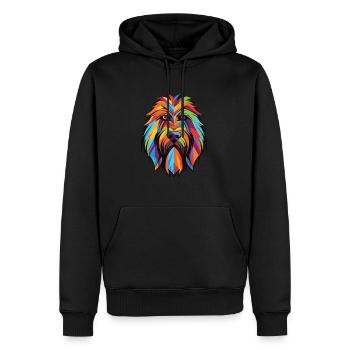 Briard-Hunderasse Bunte Aquarell-Illustration - Männer Premium Bio Hoodie - Schwarz - Vorne - Nico (187cm)
