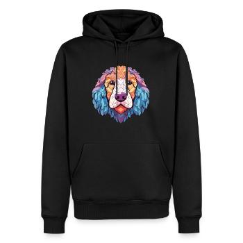 Allemand Mouton caniche chien race Coloré Aquarelle - Sweat à capuche Premium bio Homme - noir - Devant - Nico (187cm)