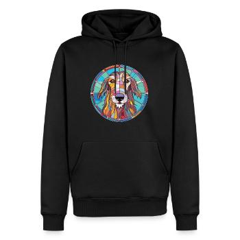 Scottish Deerhound Hunderasse buntes Aquarell - Männer Premium Bio Hoodie - Schwarz - Vorne - Nico (187cm)