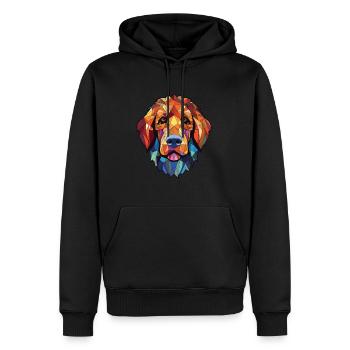 Fauve de Bretagne Hunderasse buntes Aquarell - Männer Premium Bio Hoodie - Schwarz - Vorne - Nico (187cm)