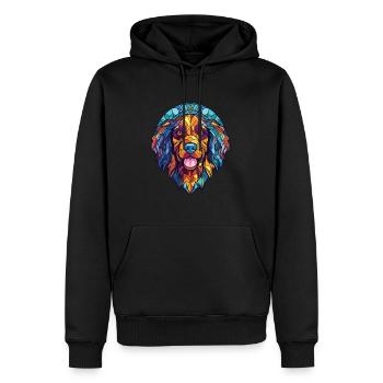 Chippiparai Hunderasse Aquarell Illustration - Männer Premium Bio Hoodie - Schwarz - Vorne - Nico (187cm)