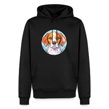 Danois suédois chien race chien aquarelle verre - Sweat à capuche Premium bio Homme - noir - Devant - Nico (187cm)