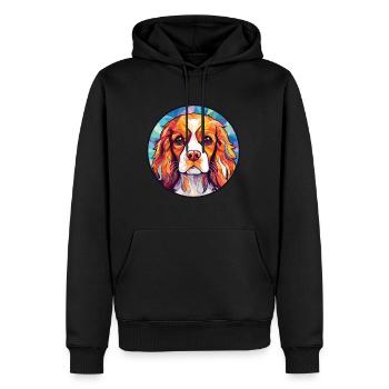 Cavalier King Charles Spaniel Hunderasse Aquarell - Männer Premium Bio Hoodie - Schwarz - Vorne - Nico (187cm)