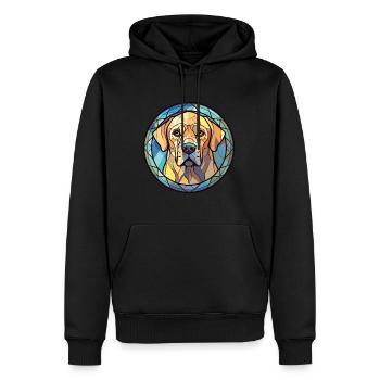 Kangal chien race coloré aquarelle illustration - Sweat à capuche Premium bio Homme - noir - Devant - Nico (187cm)