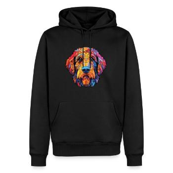 Schillerstovare Hunderasse Aquarell Illustration - Männer Premium Bio Hoodie - Schwarz - Vorne - Nico (187cm)