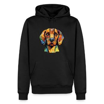 Slovensky Cuvac race chien aquarelle Illustration - Sweat à capuche Premium bio Homme - noir - Devant - Nico (187cm)