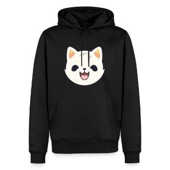 Asian Cat Colorful Cartoon Watercolor Illustration - Men’s Premium Organic Hoodie - black - Front - Nico (187cm)